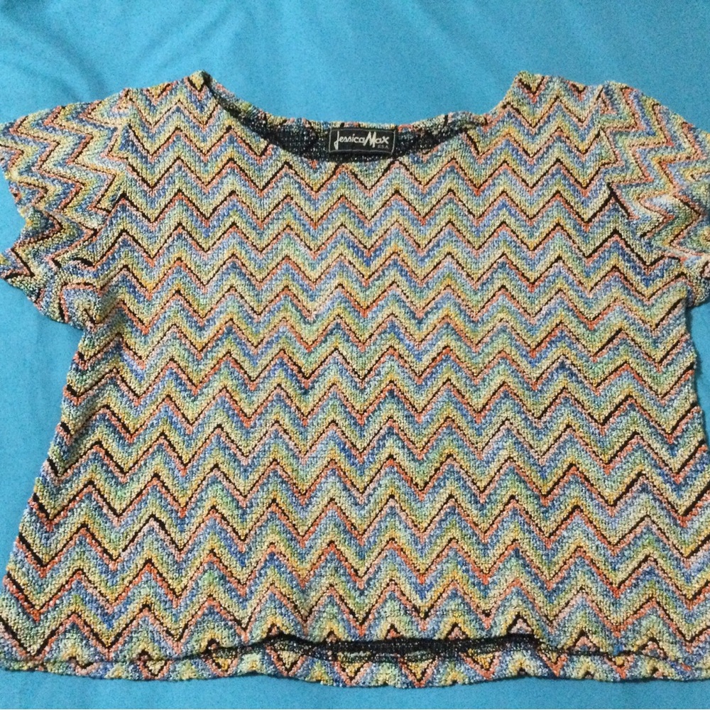 JessicaMax Multicolor Chevron Blouse